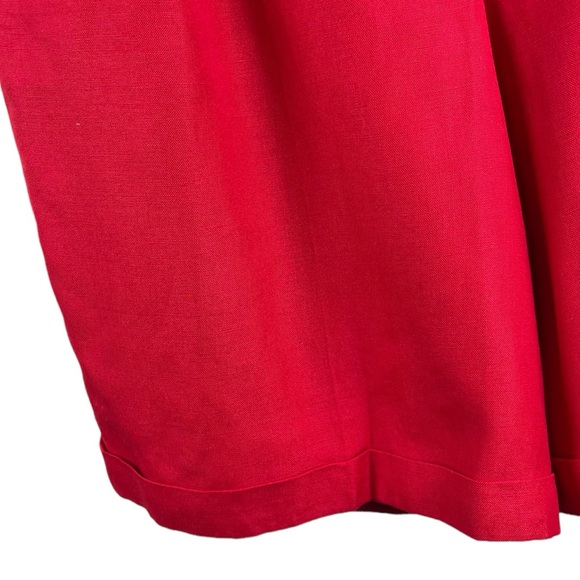 Linen blended red Bermudas short sizes 8, summer linen blended Bermuda - Picture 11 of 16